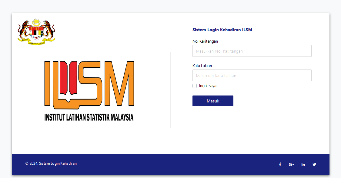 Sistem Login Kehadiran Kakitangan